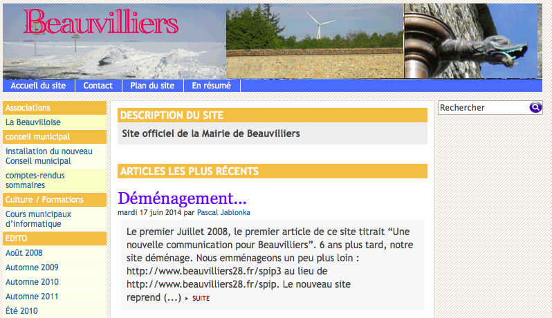 premier site de la commune